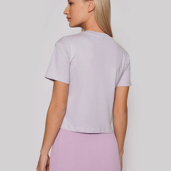 Guess Γυναικεία κοντομάνικη μπλούζα crop Maglieria Tagliata T-Shirt